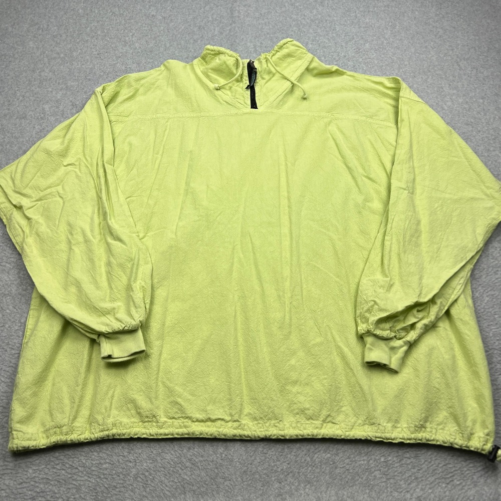 VTG Ezze Wear Pullover 2X Lime Yellow 1/4 Zip Honey-Komb Cotton Jacket Canada